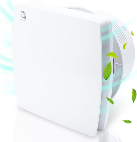 Microlink Ventilator de Perete pentru Baie 130mm Alb