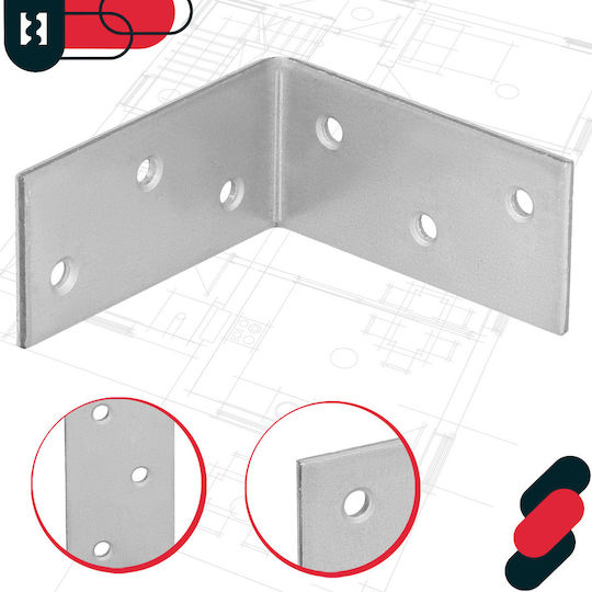 Kotarbau Ъглов Рафтов Тежкотоварен От Неръждаема Стомана В Сив Цвят 50x50mm