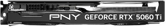 PNY GeForce RTX 5060 Ti 16GB GDDR7 Двоен вентилатор OC Видео карта