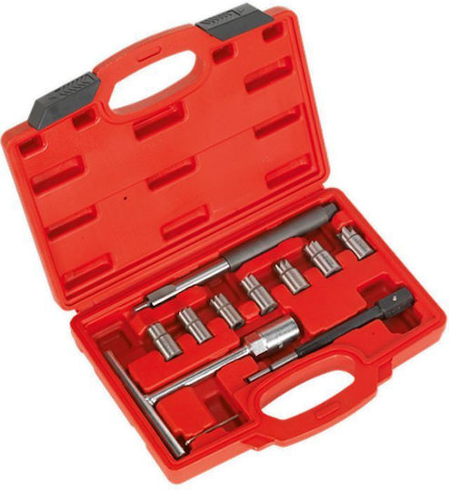 11 Piece Diesel Injector Seat Cutter Decarbon Cleaner Kit