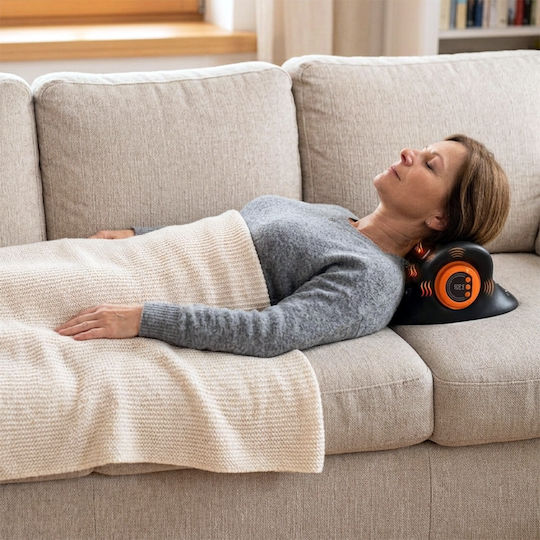 inSPORTline Massage Device for the Neck with Vibration and Heating Function Black