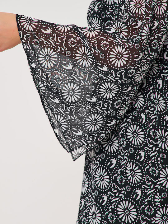 Summer Maxi Dress for Wedding / Christening Black and White
