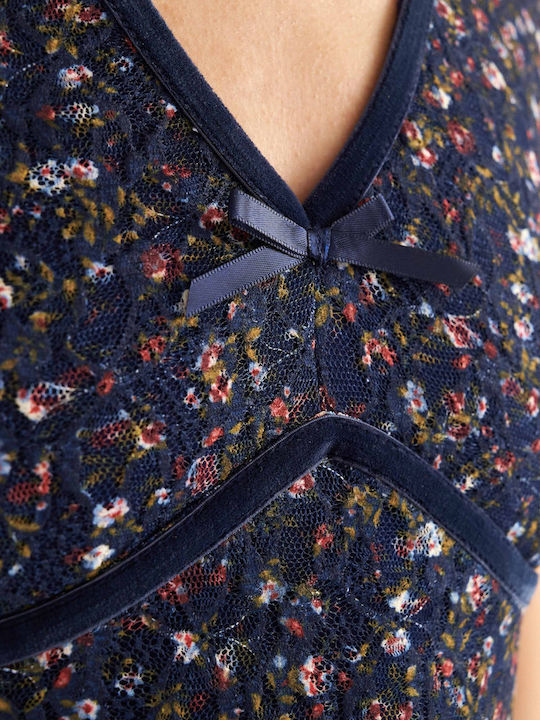 Καλοκαιρινό Mini T-shirt Φόρεμα Μπλε