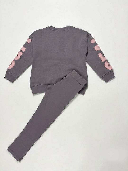 Kinderbekleidungsset mit Leggings Winter 2Stück Anthrazit