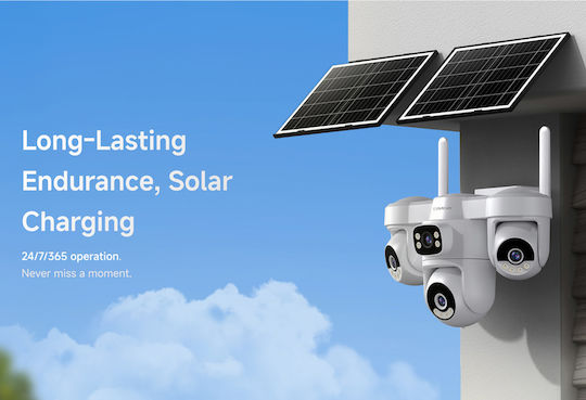 Vstarcam AG623FR IP Quad Surveillance Camera 4G Full HD+ 3MP Waterproof Battery with Two-Way Communication and 4mm Lens