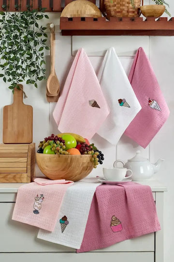 SteweHome Prosop De Bucătărie Din 100% Bumbac În Culoare Violet 40x60cm 6 Bucăți