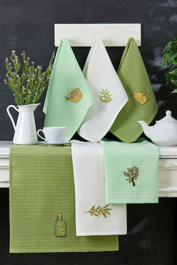 SteweHome Prosop De Bucătărie Din 100% Bumbac În Culoare Maro 40x60cm 6 Bucăți