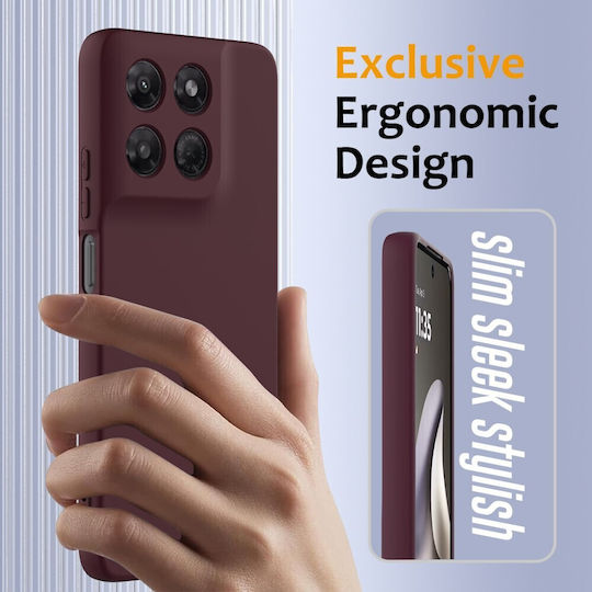 SSCase Back Cover Σιλικόνης Μπορντό (Moto G47)