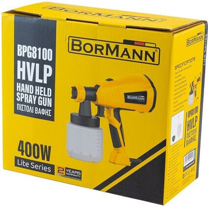 Bormann Bpg8100 Ηλεκτρικό Πιστόλι Βαφής 400W με Δοχείο 0.8lt