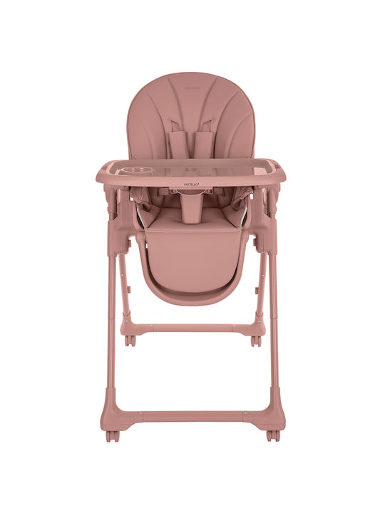 Kikka Boo Pastello Baby Highchair with Adjustable Height Pink