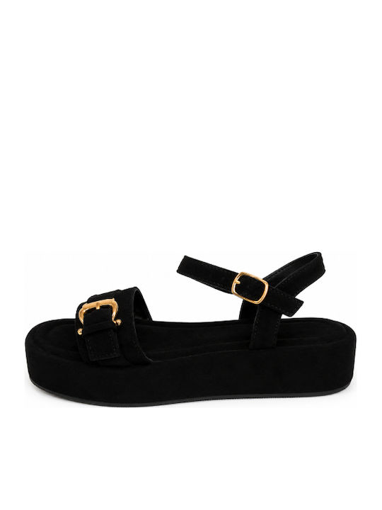 Women's Black Summer Platforms SI-2268-26FL-BLACK
