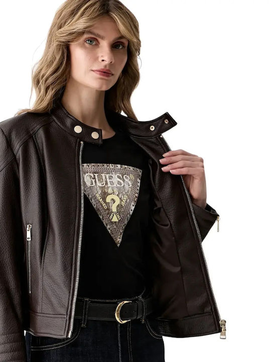 Marlene Short Women's Jacket for Winter Brown