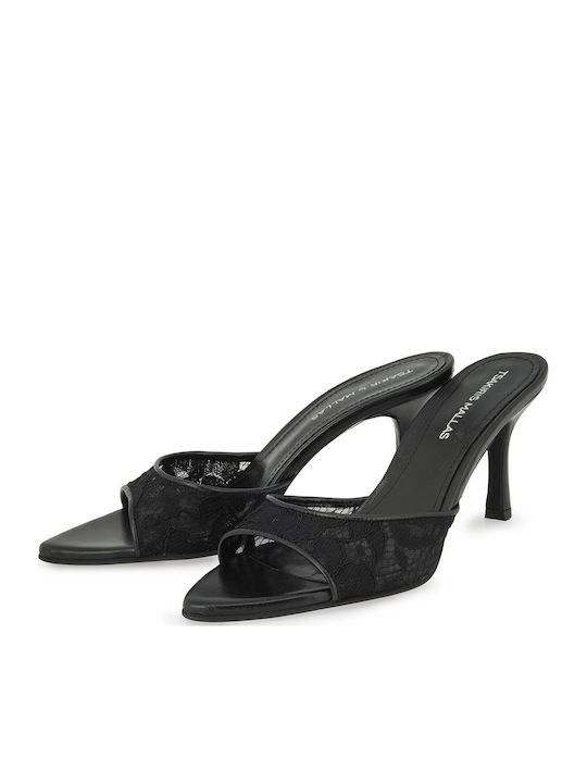 Mules With Low Heel In Black Colour