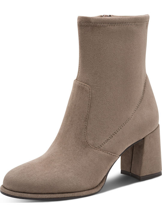 Wildleder Damen Stiefeletten Beige
