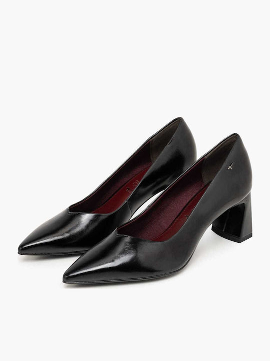 Leder Pumps Schwarz