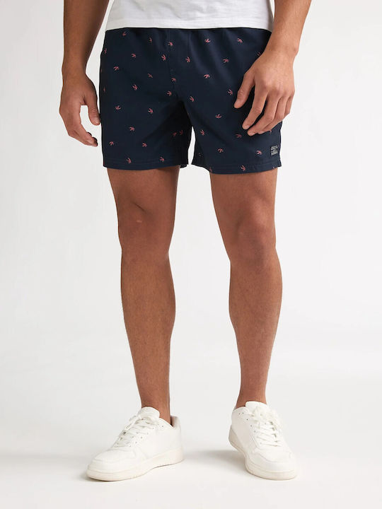Costum De Baie Bărbați Pantaloni Scurți Navy Albastru Cu Modele
