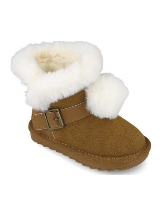 Kinderstiefel mit Reissverschluss Tabac Braun