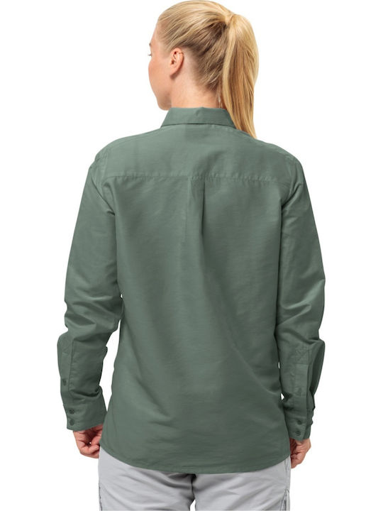 Jachetă Dama pentru Primăvară/Toamnă Verde