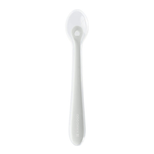 Kikka Boo Baby Löffel Boo Boo aus Silikon mit Etui Grau
