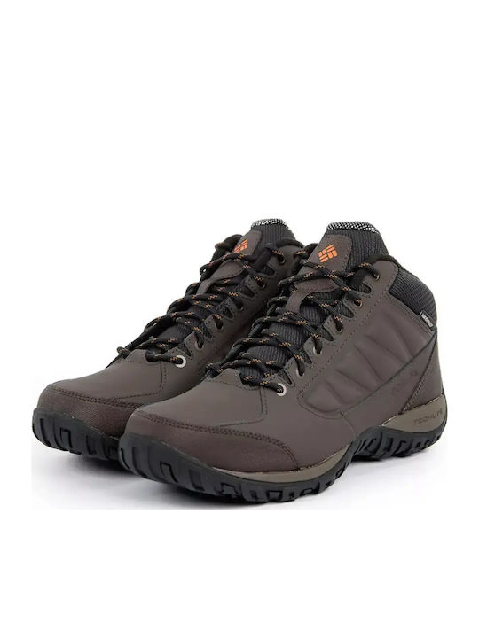 Leather Brown Men's Boots Waterproof