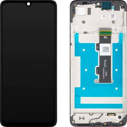 Motorola Mobile Phone Replacement Screen with Touch Mechanism and Frame for Motorola Moto G06 Black
