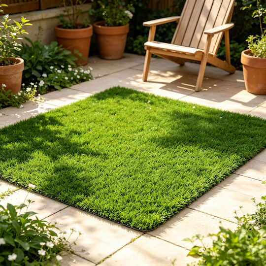 Synthetischer Rasen in Rolle 1x4m und Höhe 22mm in Beige Farbe