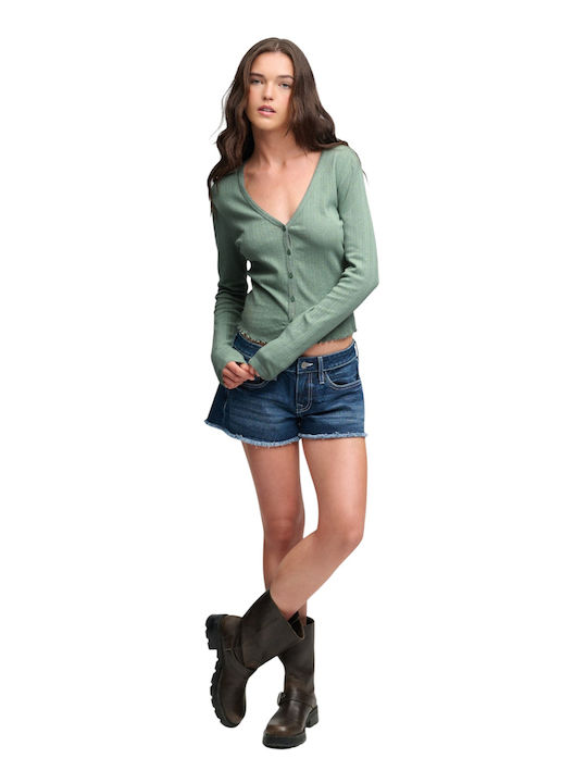 Cardigan tricotat pentru femei Green