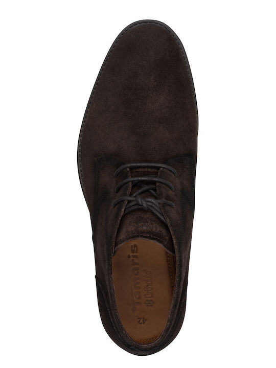 Lässige Herrenstiefel aus Leder in Braun