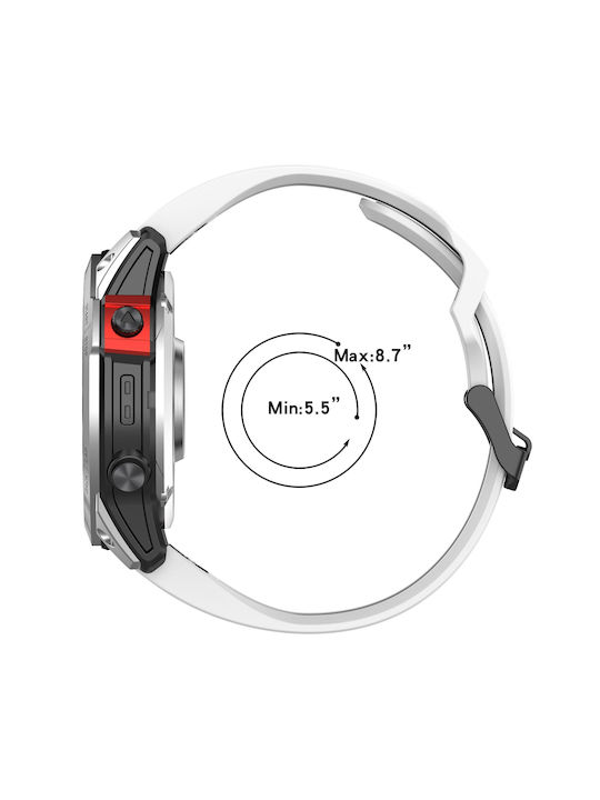 Garmin Instinct Crossover Two-Tone Reverse Buckle 22mm Watch Strap Silicone Black + Blue