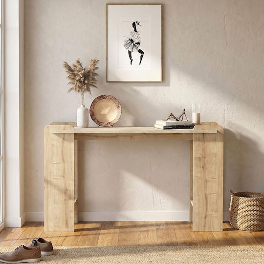 Mendoza Konsolentisch Holzschatten Eiche M130.8xBreite35xHöhe76.8cm