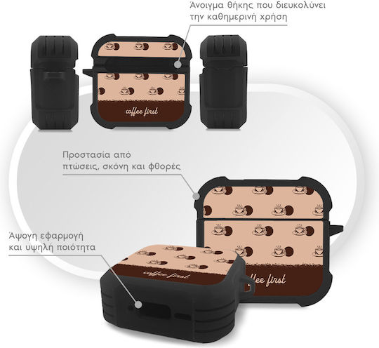 Sonique Delulu Polka Era Series Калъф Силиконов В Кафяв Цвят За Apple AirPods 4