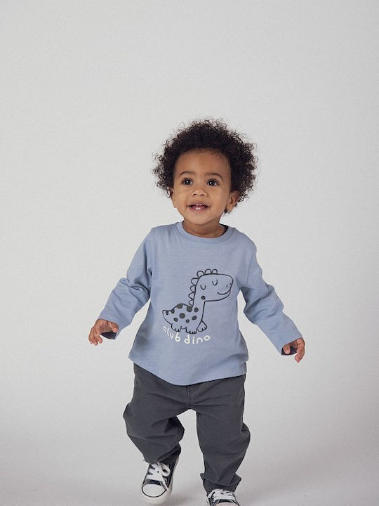 Kids Top Long-sleeved Blue Busoftee2