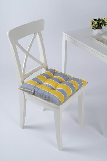 SteweHome Garden Chair Cushions Grey And Cream 40x40cm