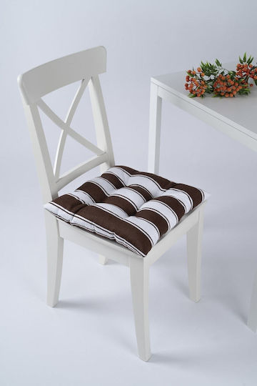 SteweHome Garden Chair Cushions Grey And Cream 40x40cm