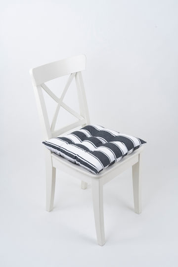 SteweHome Garden Chair Cushions Grey And Cream 40x40cm