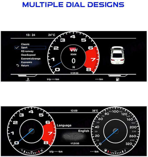 Digital Iq Dyl 760_dc 10.3" Digital Instrument Cluster Vw Tiguan Mod 2010-2016 Hdmi Input