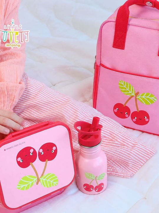 With Stainless Steel Water Bottle & Bento Lunchbox School Set Silver