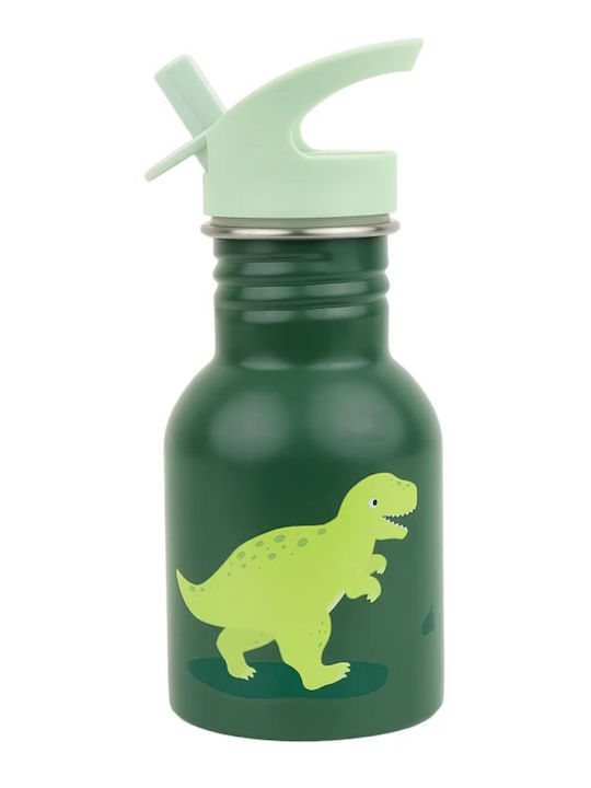 With Stainless Steel Water Bottle & Bento Lunchbox School Set Silver