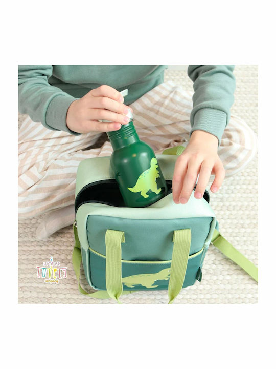 With Stainless Steel Water Bottle & Bento Lunchbox School Set Silver