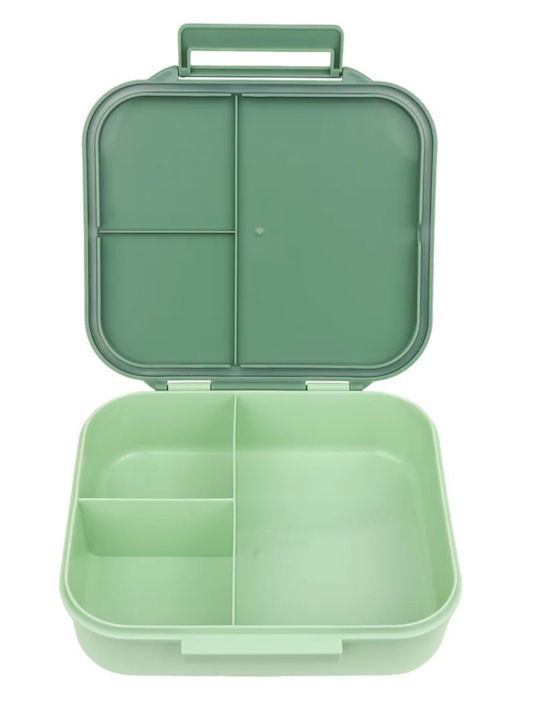 With Stainless Steel Water Bottle & Bento Lunchbox School Set Silver