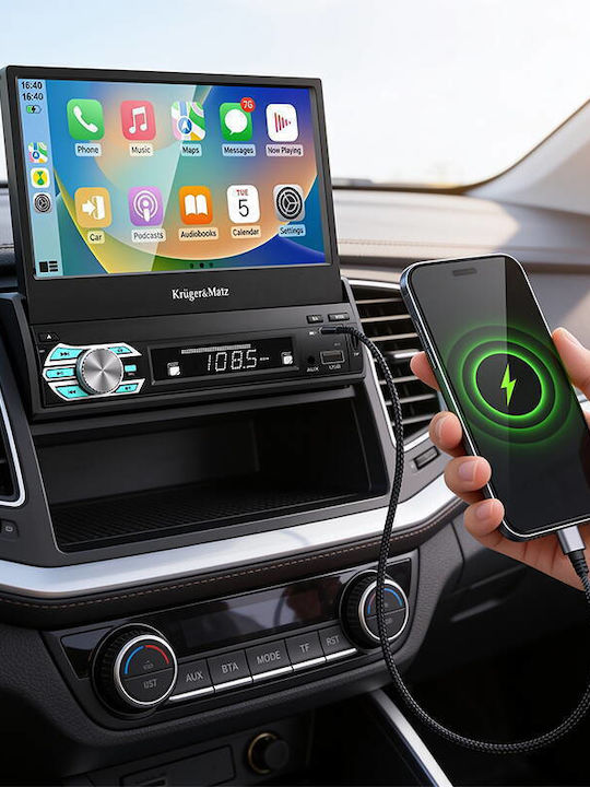 Car Radio Kruger&matz Km2018 7" Retractable Screen Carplay Androidauto