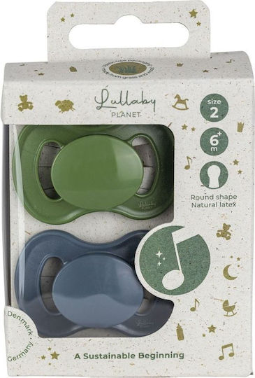 Lullaby Planet Suzete Cauciuc Albastre pentru 6+ luni 2 bucăți