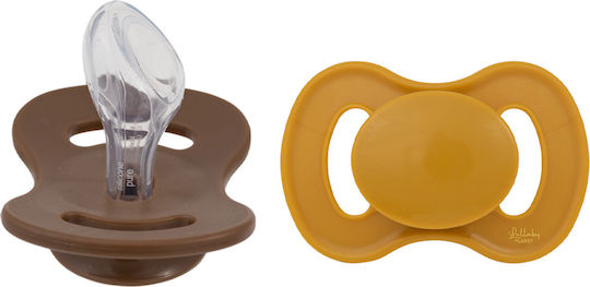 Lullaby Planet Silicone Pacifiers Yellow for 6+ Months 2 Pieces