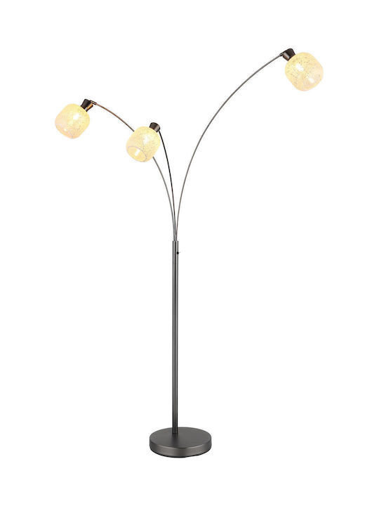 Globo Lighting Флоресцентна Лампа За Под Височина 200.5 См Сива Globo Lighting Флоресцентна Лампа За Под Височина 200.5 См Сива