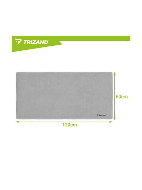 Trizand Gym Towel Microfiber Grey 120x60cm