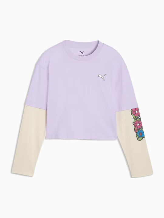 PUMA Crop Top Μωβ