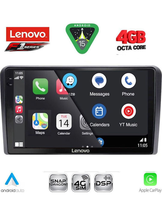 Lenovo Lenovo Auto-Audiosystem Für Fiat Panda 2003-2012 Bluetooth USB Eingebautes Wi-Fi GPS Apple CarPlay Android Auto Mit 9 Zoll Touchscreen SSQ 9139 CPA