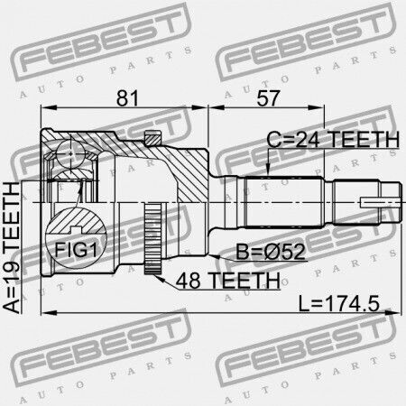 Außenseitiger Verbindung Daihatsu Terios J100/j111 1997-2006