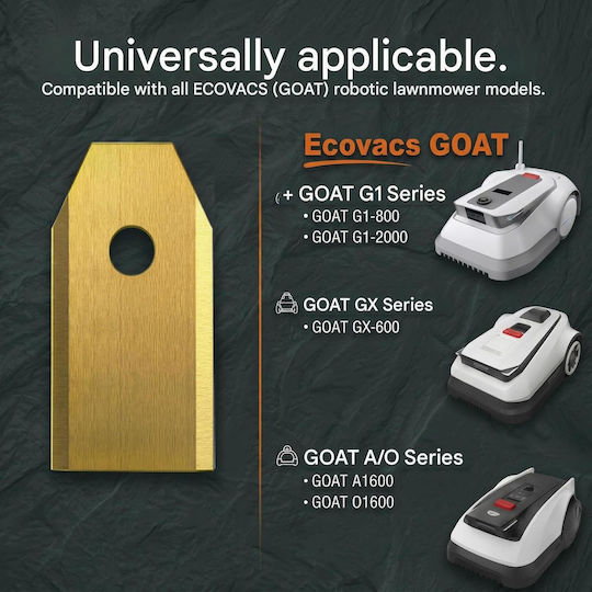 Set 15 Bucăți Lame De Înlocuire Hausprofi Pentru Robot Tuns Iarbă Ecovacs Goat G1 G1-800 G1-1600 G1-2000 Gx-600 A1600 O1000 Ultra-Rezistente Din Titan 0,75 Mm Oțel Inoxidabil Durată De Viață Extinsă Până La 60% Testate Din En 50636-2-107