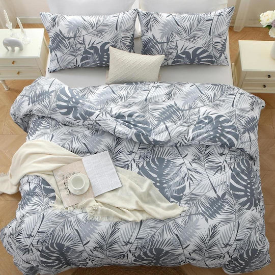 Set Duvet Cover 150x220cm Single with Pillowcase sprn90029003s 48 0 Silver